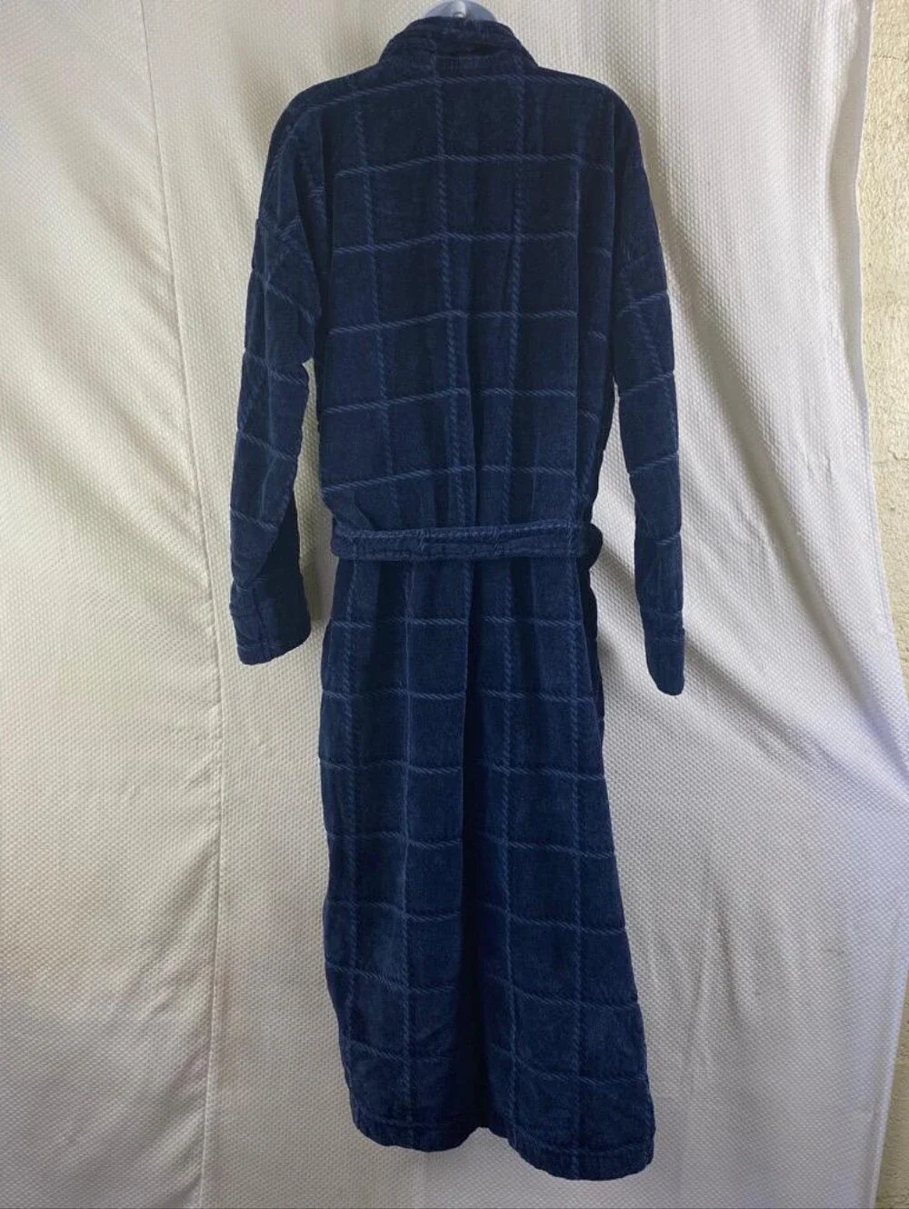 croft & barrow Navy Plush Shawl-Collar Bath Robe